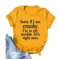 thumbnail image 2 of EQWLJWE Chemises pour Femmes Liquidation Femmes Manches Courtes Décontracté Femmes Décontracté Drôle Lettre Imprimée Col Rond Manches Courtes Hauts Blouse T-Shirt, 2 of 3
