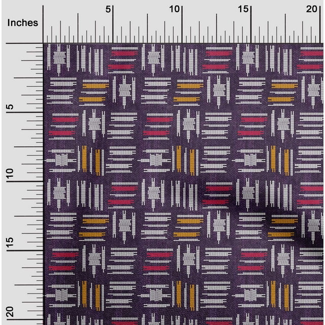 oneOone Tissu Polyester Lycra Ligne Kasuri Imprimé Tissu de Couture BTY 56 Pouces de Large