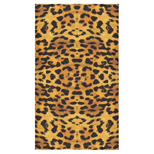 ZKGK Leopard Print Hand Towel Bath Bathroom Shower Towels 16"x28"(One