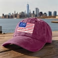 thumbnail image 4 of GrmtClth Usa 250th Anniversary Hat Patriotic Caps 1776-2026 Liberty Baseball Hat Retro Traditional Soft United States Washed Hat Men and Women Wine One Size, 4 of 5