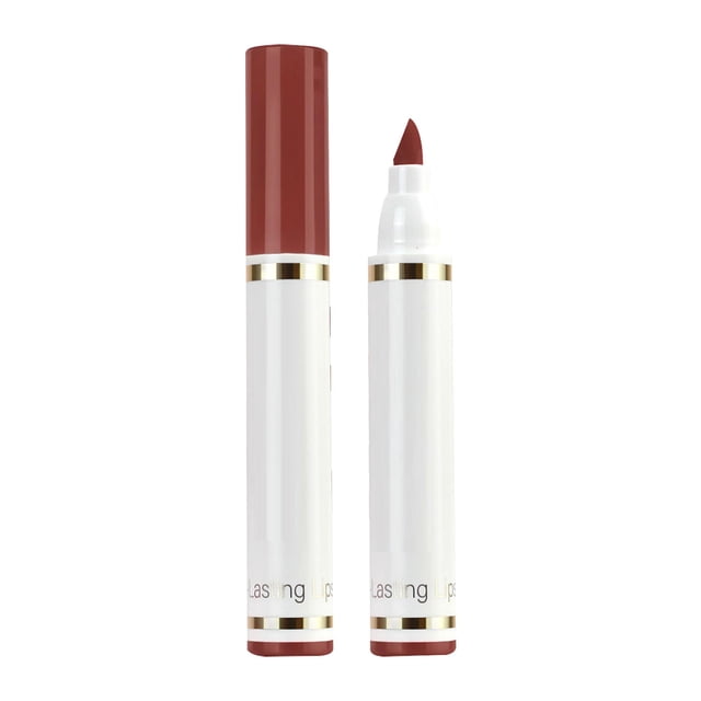 Rouges à Lèvres pour Femmes 6 Couleurs Stylo Rouge à Lèvres Crayon à Lèvres Non Tachant Non Décolorant Ligne de Crochet Stylo de Teinture à Lèvres 3.5g