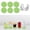 Green, variant on Cup Coasters Set Multicolor Round Heat Resistant for Mugs Glasses Kitchen Dining Table Protector.