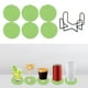 thumbnail image 1 of Posavasos de algodón redondos, antideslizantes y resistentes al calor, con soporte para almacenamiento, 6 unidades, 1 of 6