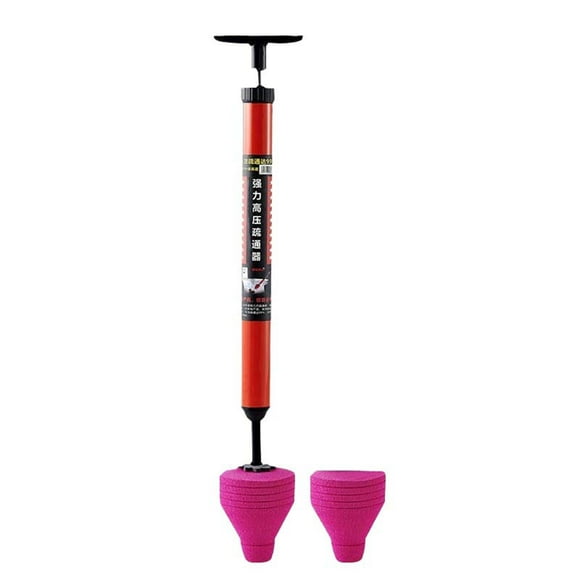 Toilet Plunger Heavy Duty, High Pressure Unblock Shot Pipe Plunger, 64x9cm Stainless Steel Snake for Drain Sink, Stainless Steel Pipe