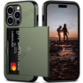 thumbnail image 2 of Case For iPhone 15 14 13 12 Pro Max Plus Holder Heavy Duty Protective Dual Layer Shockproof Hidden Card Slot Slim Wallet Cover, 2 of 5