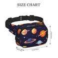 thumbnail image 4 of Zufioo Space Planet Print Square Double Layer Waist Bag, Durable & Stylish Fanny Pack with Zippered Pockets and Adjustable Strap for Outdoor & Daily, 4 of 9