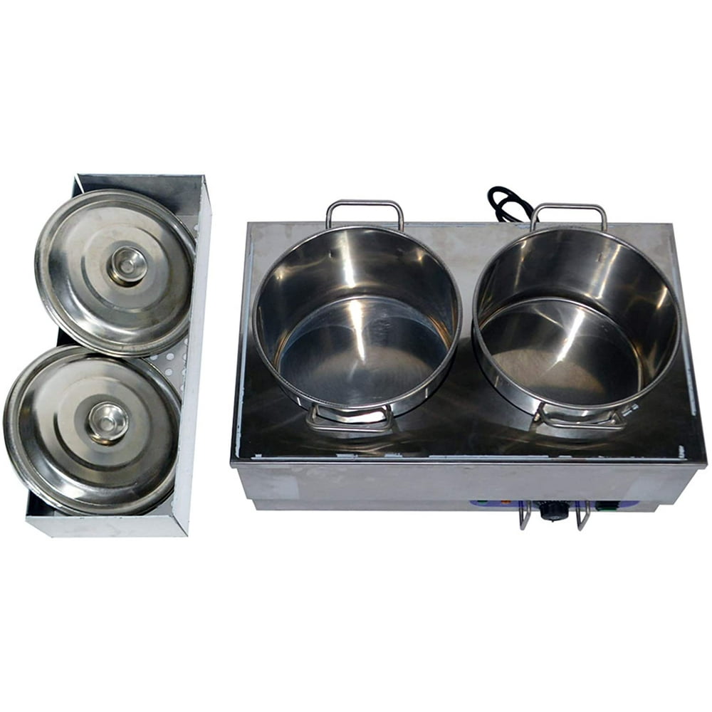 INTBUYING 1500W Commercial Food Warmer Stove Bain Marie Portable Steam
