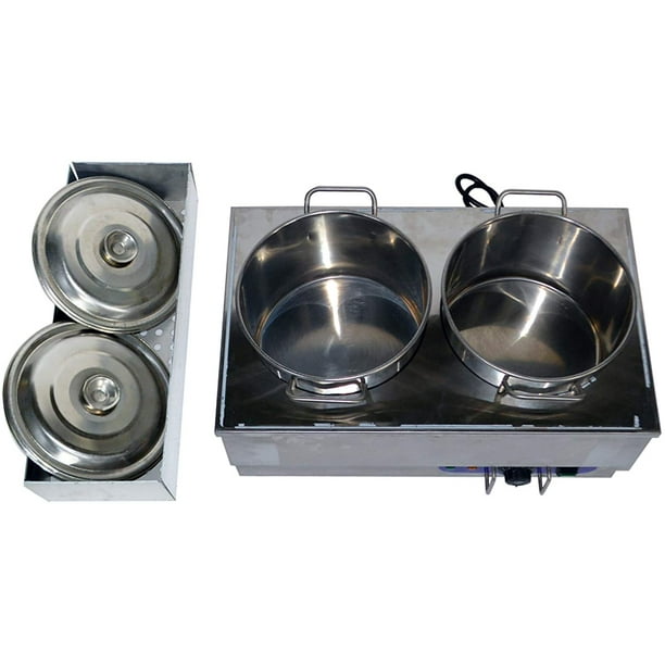 INTBUYING 1500W Commercial Food Warmer Stove Bain Marie Portable Steam