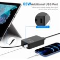 thumbnail image 4 of czcpp-65W Surface Pro Charger Compatible with Microsoft Surface Pro 11 10 9 8 7+ 7 6 5 4 X Surface Laptop 7 6 5 4 3 2 1 Surface Book 3 2 1 Surface Go Tablet 65W 44W 36W Power Adapter with Cord, 4 of 4