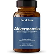 Pendulum Akkermansia Probiotic with Prebiotic Fiber – Supports Gut Health & GLP-1, 100M CFU, 90 Capsules