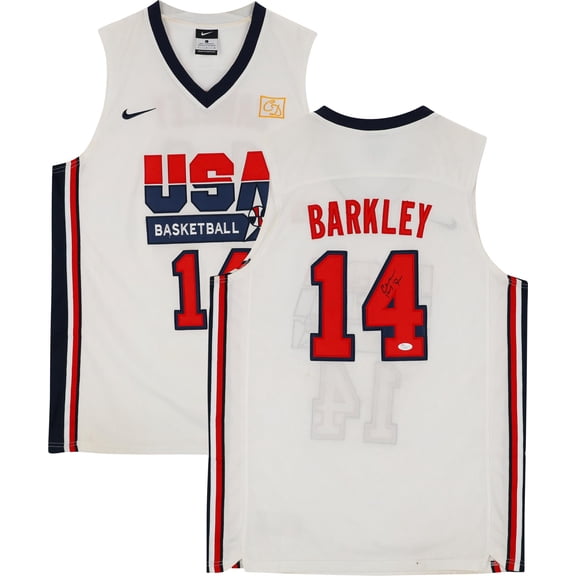 Collectible Charles Barkley Team USA Autographed White Jersey - JSA - Fanatics Authentic Certified