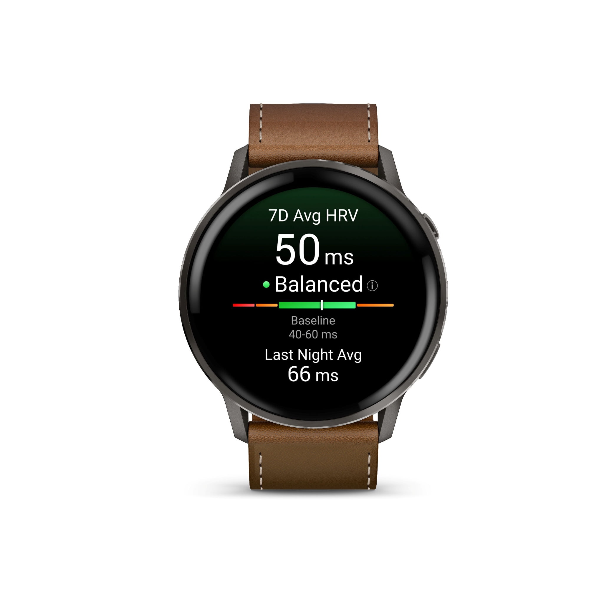 Garmin Venu 4 45mm with AMOLED Display Advanced Health Monitoring Built-in Flashlight Watch (Slate with Brown Silicone Band) Bundle