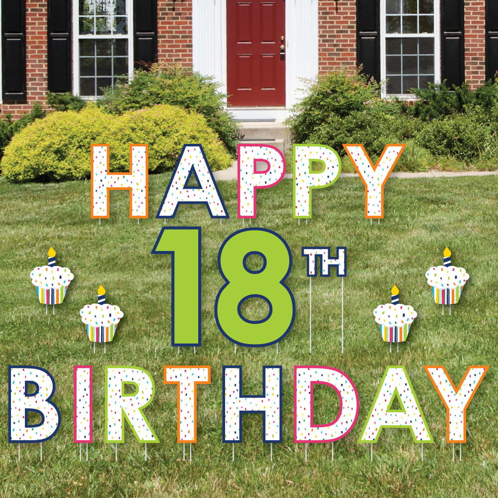 Happy Birthday Lawn Signs 21st Birthday Yard Signs Outdoor Lawn Decorations 18th Birthday Happy Birthday Lawn Ornaments 30th 40th