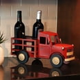 thumbnail image 6 of Sunnydaze Rustic Red Truck Metal Freestanding 4-Bottle Countertop Wine Rack, 6 of 11