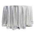 thumbnail image 3 of 120" Round Sequin Sparkly Design Shiny Tablecloth Table Cover 4 COLORS WEDDING", Silver, 3 of 3