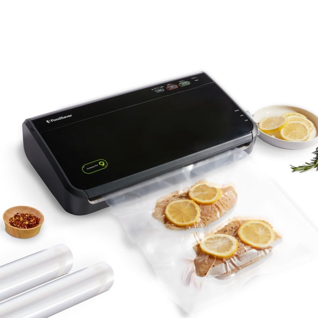 FoodSaver Máquina selladora al vacío con detección automática de bolsas, bolsas selladoras y rollo, y selladora al vacío de mano para almacenamie