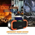 GOXAWEE Emergency Weather Radio, 5000mAh Solar Hand Crank Radio, BLUETOOTH/AM/FM/TF/NOAA Weather Alert Portable Radio with 5 Ways Powered, Outdoor Camping Hiking Radio