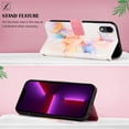 thumbnail image 3 of Case for iPhone XR, iPhone XR Wallet Case Cute with Kickstand Magnetic and Card Holder Leather Flip Protective Case for Women Compatible with iPhone XR Marble Colorful, 3 of 12