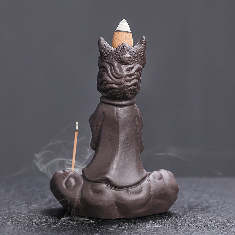 Dragon King Backflow Incense Burner Ceramic Incense Holder Home Decor Aromatherapy Relaxation Gifts for Home Office