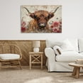 thumbnail image 3 of Stupell Industries Highland Cow in Spring Animals Painting Wrapped Canvas Art Print Wall Art, 45 x 30, 3 of 8