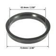 thumbnail image 5 of Unique Bargains 4pcs Plastic 63.4mm to 72.6mm Car Hub Centric Rings Wheel Spacer Black, 5 of 6