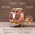 thumbnail image 2 of P-TAL Copper Water Dispenser 2.65 Gallons | 100% Pure Copper Pot Heavy Gauge and Hammered with Prefitted Leakproof Brass Spigot, Lid and Stand, 2 of 8