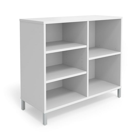 Staples Union & Scale Essentials 5 Shelf 31"H Laminate Bookcase White (UN56978)