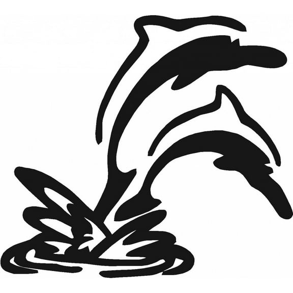 Wall Decal Dolphin Living Zoo Africa Zebra Lion Safari Jungle Endangered Species Tiger Wilderness Holiday Gift Ideas Sticker - Size: 12 Inches X 12 Inches