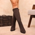 thumbnail image 5 of hopeusnice Women Knee High Stretch Boots With Pointed Toe Chunky Heel Suede Upper Pull On Design For Fashion And Evening Occasions Brown 37, 5 of 9