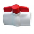 thumbnail image 1 of PVC Ball Valve Red T Handle Water Shut Off Valve Pipe Fitting Plumbing Fixtures white 40mm, 1 of 9