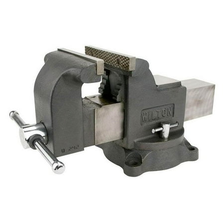 UPC: 0019907633020 | Wilton WS6 Work Shop Bench Vise w/ 6in Jaw  3.5in Throat and Steel Swivel Base