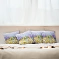 thumbnail image 4 of Ambesonne Floral Throw Pillow Cover 4 Pack, Idyllic Pastoral Flower, 16", Yellow Purple, 4 of 5
