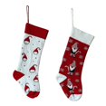 thumbnail image 1 of 2pc Stocking Santa Claus Gift Socks Candy Bag Xmas Tree Hanging Decor, 1 of 5