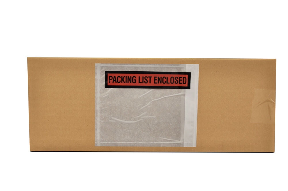 BOXPQ12-4-1/2" x 5-1/2" Packing List Enclosed Envelopes Orange 1000/case 