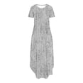 thumbnail image 4 of Vestidos de Verano de Mujer Casual Cuello Redondo Bolsillos de Manga Corta Impresión Vestido Largo, Vestido Ligero de Poliéster para Diario, Fiesta Y Primavera, 4 of 6