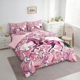 thumbnail image 3 of Manfei Cute Cowgirl Print Twin Bedding Sets 7pcs, Girls Pink Bedding Comforter Set, Bow Knot Horseshoes Sheet Sets, Luxury Bedroom Decor, 3 of 8