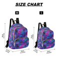 thumbnail image 2 of FORMRS Mini Backpack Purse for Women Quilted Travel Daypack Casual Shoulder Bag, Watercolor Purple Galaxy Pattern, 2 of 7