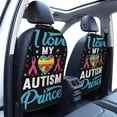 thumbnail image 3 of Gaeub I Love My Autism Print Anti-Kick Storage Mat for Car Seats 2 Pcs, Car Kick Mats with 3 Pocket Protector, Essential Car Seat Protector for Child Car Seat,Car Seat Protector, 3 of 8