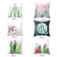 thumbnail image 4 of Cactus Succulents Pattern Polyester Pillowcase Cushion Cover Office Sofa Home Peach Skin Velvet Decor, 4 of 9