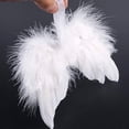 thumbnail image 3 of 10Pcs Mini Guardian Angel White Feather Wing Christmas Tree Hanging Ornament Decor, 3 of 6