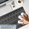 thumbnail image 4 of Long Mouse Pads for Desk,Black Christmas Folk Pattern Desk Mats on Top Of Desks, Desk Mouse Pad Extra Large with 3mm Non-Slip Base and Stitched Edge for Gaming,Office,Work,Home 31.5x11.8in, 4 of 5