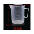thumbnail image 2 of Measuring Jug Plastic Beaker Transparent Measuring Cup Chemical Resistant 250 ml, 2 of 8