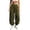 Army Green, variant on Women's Solid Color High Waist Baggy Jogger Sweatpants, Adjustable Drawstring Loose Cinch Bottom Pants, Soft Casual Workout Track Pants for Daily Gym Streetwear Black L