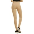 thumbnail image 2 of DailyWear Womens Full Length Active Plain Cotton Leggings Beige, Small, 2 of 3