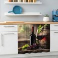thumbnail image 6 of Purple Wine Sink Skirt 11"Wx13"L, Dustproof Under Sink Curtain with Self Adhesive Tape, Farmhouse Casks Vintage Cabinet Curtain Cover for Bathroom Vanity, RV, Kitchen Cabinet Storage Shelf, 6 of 9