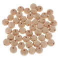 thumbnail image 4 of 50 Pcs de Perles en Bois Naturel en Vrac, 4 of 8