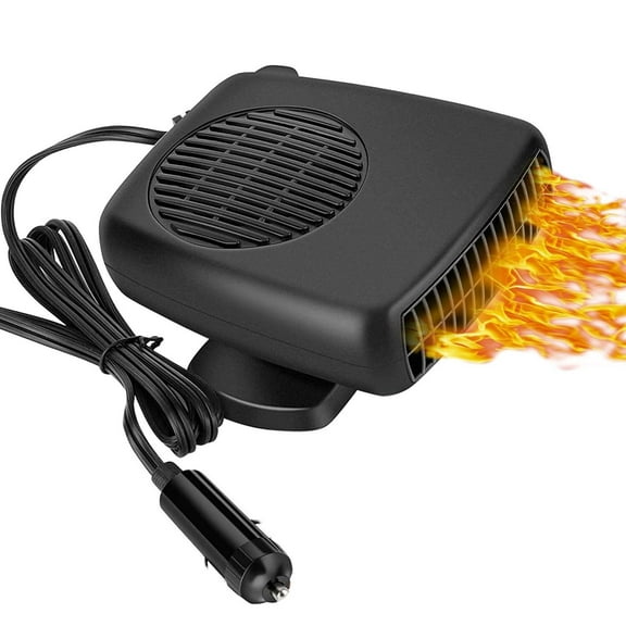 Portable 12V Car Heater, 2-in-1 Windscreen Defroster And Demister, Universal Cigarette Lighter Power