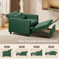 thumbnail image 3 of 3 in 1 Convertible Chair Bed,Lofka Lounger Sleeper Chair Bed, Linen Sofa Bed Sleeper Armchair, Green, 3 of 11