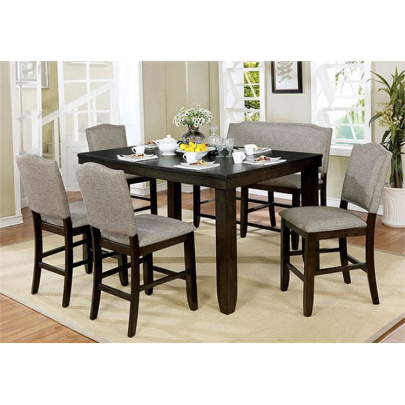 Furniture Of America Numara 6 Piece Counter Height Dining Set Com - Counter Height Dining Table Seats 6 Furniture Of America Numara 6 Piece Counter Height Dining Set Com - Counter Height Dining Table Seats 6