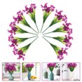 thumbnail image 3 of ColoMX Flor de simulación de 10 piezas Flor de jarrón violeta artificial Flor decorativa, 3 of 7